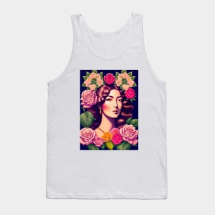 Young Agatha Christie Floral Art Tank Top